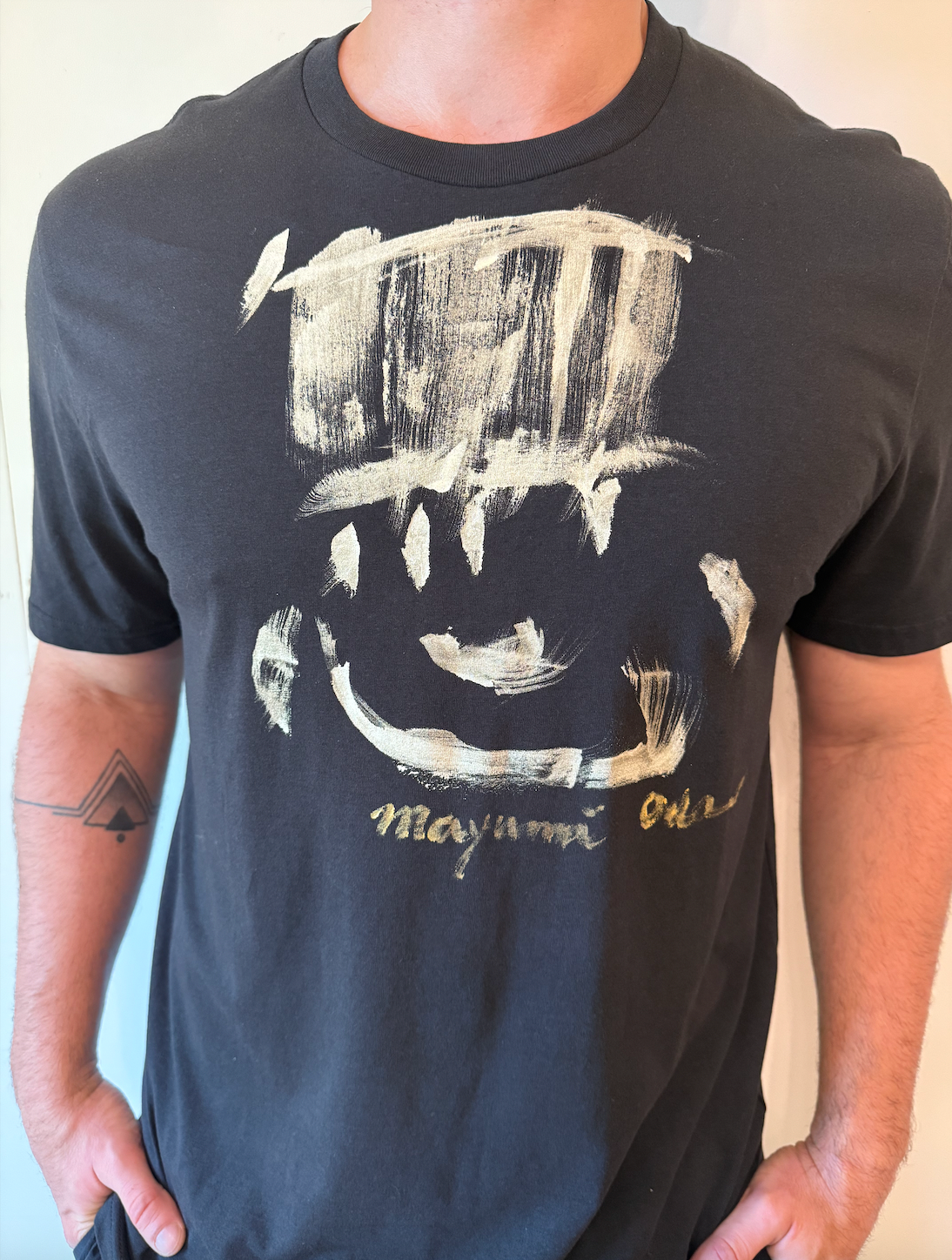 Mu Gokoro Hand-Painted T-Shirt by Mayumi Oda