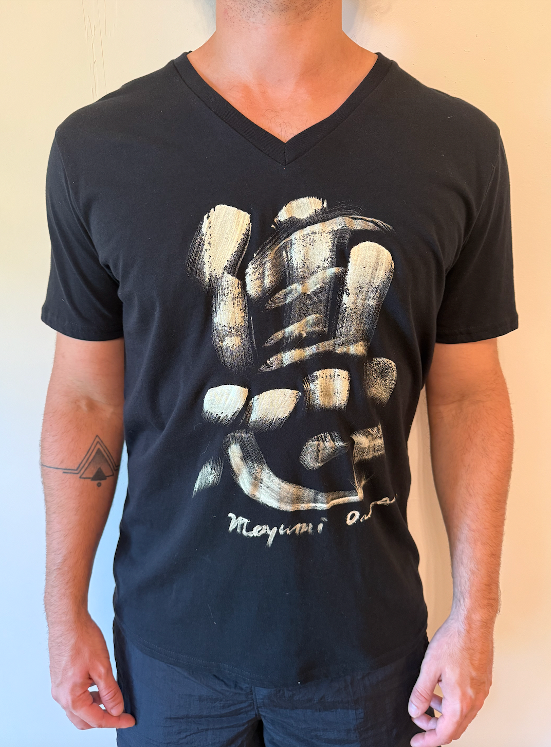 Mu Gokoro Hand-Painted T-Shirt by Mayumi Oda