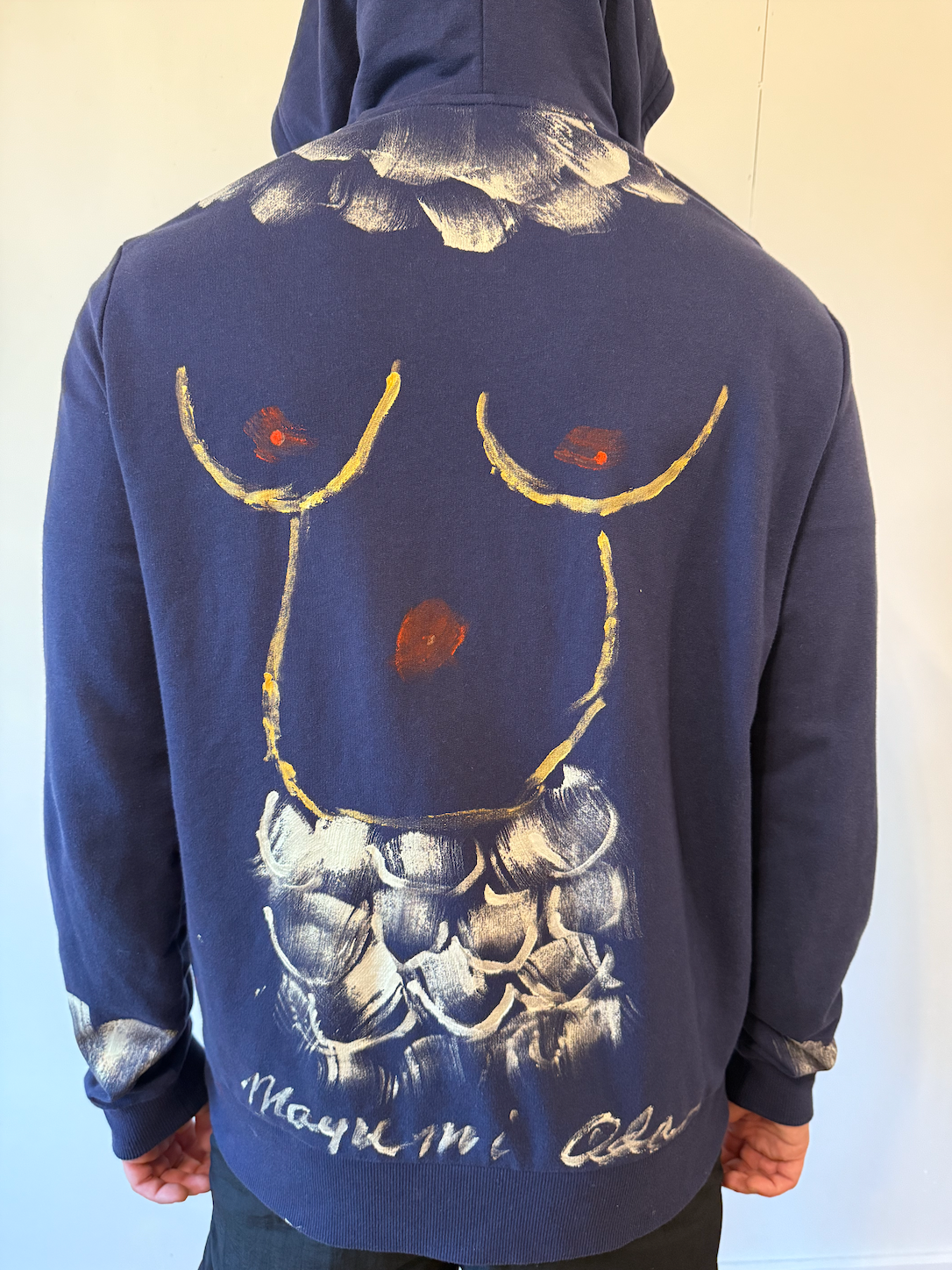 Mermaid Hand-Painted Hoodie by Mayumi Oda
