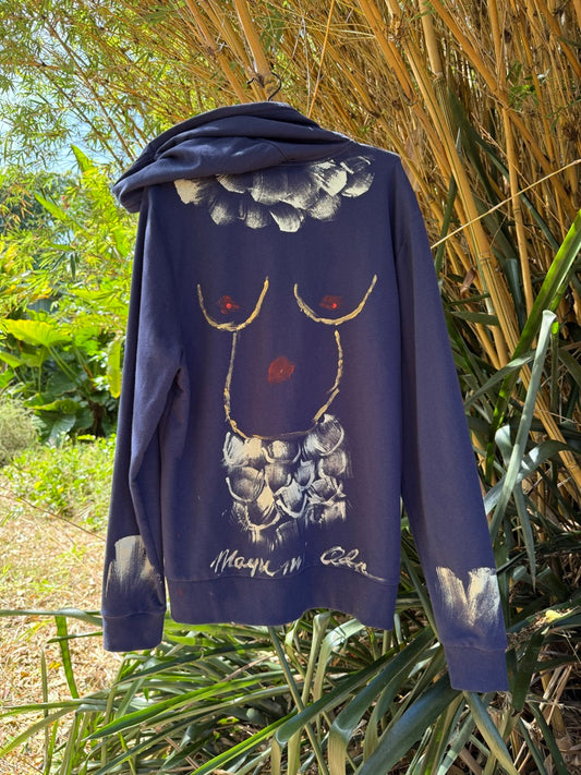 Mermaid Hand-Painted Hoodie by Mayumi Oda
