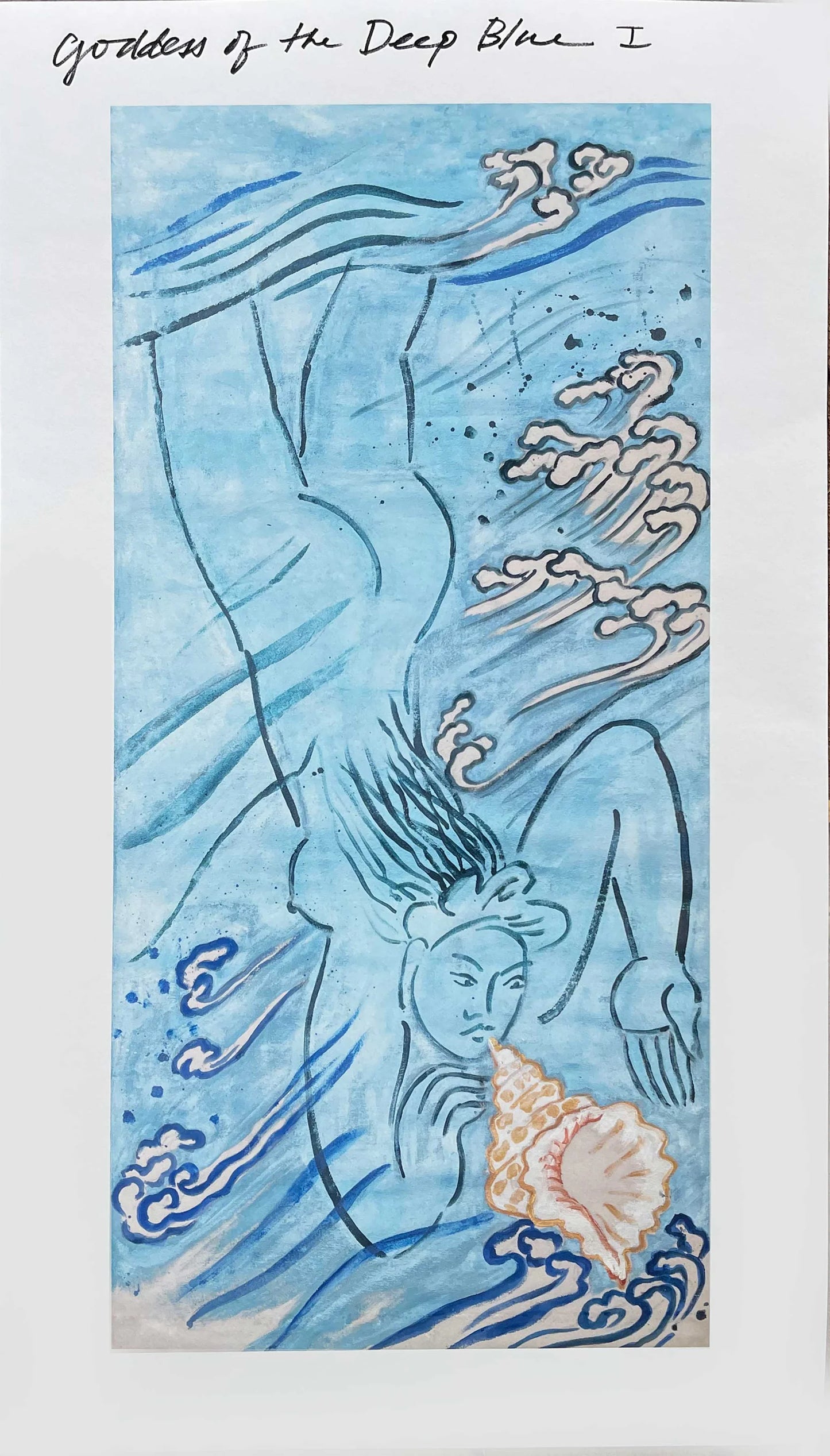 Giclée - Goddess of the Deep Blue - Mayumi Oda